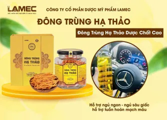 Nấm Đông Trùng Hạ Thảo LAMEC - Thực Phẩm Chức Năng Hỗ Trợ Sức Khỏe, Tăng Cường Sức Đề Kháng, Khối Lượng 15g