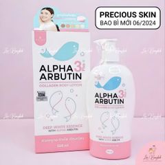 Sữa Dưỡng Thể Alpha Arbutin Collagen 500ml - Dưỡng Trắng Da Mịn Màng, Chống Lão Hóa - Chính Hãng Thai Lan
