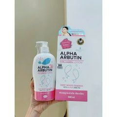 Sữa Dưỡng Thể Alpha Arbutin Collagen 500ml - Dưỡng Trắng Da Mịn Màng, Chống Lão Hóa - Chính Hãng Thai Lan