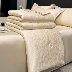 Bộ chăn ga gối Tencel Jacquard Cao Cấp - Chất Liệu Siêu Mềm, Thoáng Mát, An Toàn Cho Làn Da Nhạy Cảm - Giấc Ngủ Ngọt Ngào Hàng Đêm