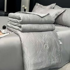 Bộ chăn ga gối Tencel Jacquard Cao Cấp - Chất Liệu Siêu Mềm, Thoáng Mát, An Toàn Cho Làn Da Nhạy Cảm - Giấc Ngủ Ngọt Ngào Hàng Đêm