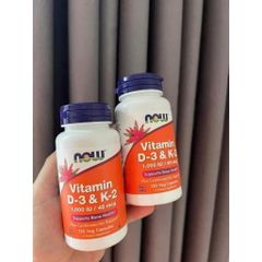 Vitamin D3 K2 Now - Tăng cường sức khỏe xương khớp và miễn dịch hiệu quả - Hỗ trợ phát triển chiều cao 120 viên