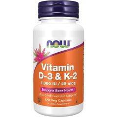 Vitamin D3 K2 Now - Tăng cường sức khỏe xương khớp và miễn dịch hiệu quả - Hỗ trợ phát triển chiều cao 120 viên