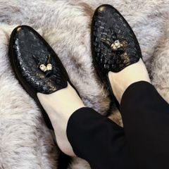 Giày sục nam DAVINCIA da mềm hở gót, thiết kế trẻ trung mùa hè, đế cao 3cm chống trơn trượt, phong cách công sở và dạo phố.