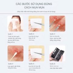 Bộ Dụng Cụ Nặn Mụn Chuyên Nghiệp JPNK Pro - Thép Không Gỉ An Toàn, Giúp Làm Sạch Da Mịn Màng, Tiện Lợi Mang Theo