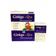 Viên Uống Ginkgo Q10 Tăng Cường Trí Nhớ, Giảm Đau Đầu Và Chóng Mặt - Hỗ Trợ Hệ Thần Kinh, Hộp 60 Viên