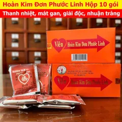 Hoàn Kim Đơn Phước Linh - Hộp 10 Gói Bổ Gan Giải Độc, Thanh Nhiệt, Hỗ Trợ Tiêu Hóa và Giảm Mụn Từ Thiên Nhiên