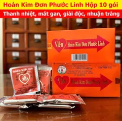 Hoàn Kim Đơn Phước Linh - Hộp 10 Gói Bổ Gan Giải Độc, Thanh Nhiệt, Hỗ Trợ Tiêu Hóa và Giảm Mụn Từ Thiên Nhiên