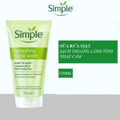Sữa Rửa Mặt Simple Refreshing Facial Wash 150ml - Dành Cho Mọi Loại Da, Làm Sạch Hiệu Quả, Phù Hợp Da Nhạy Cảm