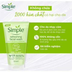 Sữa Rửa Mặt Simple Refreshing Facial Wash 150ml - Dành Cho Mọi Loại Da, Làm Sạch Hiệu Quả, Phù Hợp Da Nhạy Cảm
