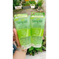 Sữa Rửa Mặt Simple Refreshing Facial Wash 150ml - Dành Cho Mọi Loại Da, Làm Sạch Hiệu Quả, Phù Hợp Da Nhạy Cảm