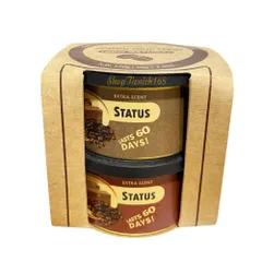 Bộ 2 Gel Thơm Khử Mùi Ô Tô Status - Hương Cafe Hazelnut & Mocha, Chống Say Xe, Thư Giãn Không Gian Nội Thất