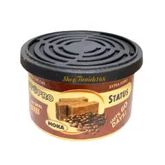 Bộ 2 Gel Thơm Khử Mùi Ô Tô Status - Hương Cafe Hazelnut & Mocha, Chống Say Xe, Thư Giãn Không Gian Nội Thất
