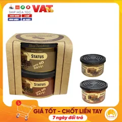 Bộ 2 Gel Thơm Khử Mùi Ô Tô Status - Hương Cafe Hazelnut & Mocha, Chống Say Xe, Thư Giãn Không Gian Nội Thất