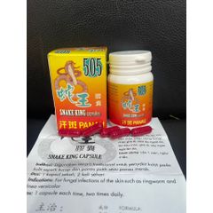 Viên Uống Xà Vương 505 Ngứa Snake King - Hỗ Trợ Da Khỏe, Giảm Ngứa, 30 Viên Tự Nhiên, Tiện Lợi Sử Dụng