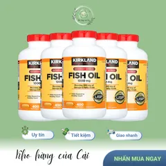 Viên Uống Dầu Cá Kirkland Omega 3 1000mg - Hỗ Trợ Tim Mạch, Giảm Mỡ Máu, Dễ Uống - 400 Viên Nhập Khẩu Mỹ