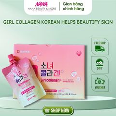 Nước Uống Bổ Sung Girl Collagen Hàn Quốc - Hỗ Trợ Làm Đẹp Da, Dưỡng Ẩm Mịn Màng, Hộp 10 Túi x 100ml - Nana Shop
