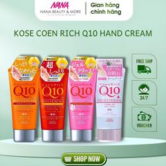 Kem Dưỡng Da Tay Kose Coen Rich Q10 80g - Kem Dưỡng Ẩm Sâu, Làm Sáng Da Từ Nhật Bản - Đặc Biệt Cho Da Tay Khô
