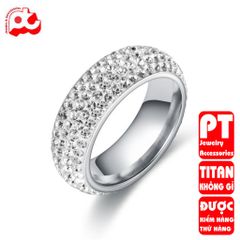 Nhẫn Nam Titan Cao Cấp Đính Đá - Phong Cách Đẳng Cấp, Chống Gỉ, Thời Trang Nam Tinh Tế, Quà Tặng Đặc Biệt