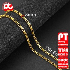 Dây Chuyền Titan Nam Cao Cấp - Phong Cách Mạnh Mẽ, Chống Trầy Xước, Dành Cho Phái Mạnh - Thời Trang Đẳng Cấp 3mm PTDCNA169