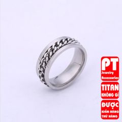 Nhẫn Nam Titan Cao Cấp - Phong Cách Đẳng Cấp, Chống Gỉ, Chống Trầy Xước, Thời Trang Nam, Quà Tặng Ý Nghĩa