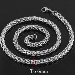 Dây Chuyền Titan Nam Cao Cấp - Phụ Kiện Thời Trang Mạnh Mẽ, Chống Gỉ, Thiết Kế Đẳng Cấp 7mm Trắng