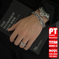 Lắc Tay Nam Titan Cao Cấp Thời Trang - Phụ Kiện Đẳng Cấp, Bền Bỉ, Không Gỉ, Dành Cho Phái Mạnh, Lựa Chọn Hoàn Hảo Cho Các Dịp Đặc Biệt