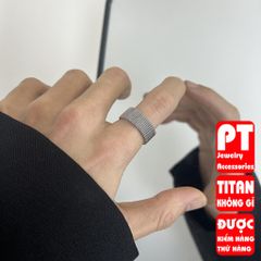 Nhẫn Titan Cao Cấp Nam Nữ - Thiết Kế Đẳng Cấp và Mạnh Mẽ, Chống Gỉ và Trầy Xước, Phụ Kiện Thời Trang Unisex