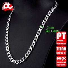 Dây chuyền nam titan cao cấp 7mm - Phong cách mạnh mẽ, đẳng cấp, không gỉ, an toàn cho da, quà tặng ý nghĩa cho phái mạnh.