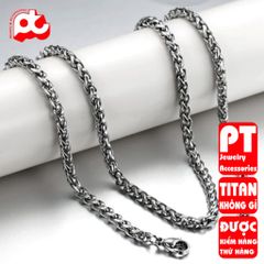 Dây chuyền nam titan cao cấp chống gỉ - Phong cách mạnh mẽ, đẳng cấp, phụ kiện thời trang nam tính 5mm