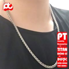 Dây chuyền nam titan cao cấp chống gỉ - Phong cách mạnh mẽ, đẳng cấp, phụ kiện thời trang nam tính 5mm