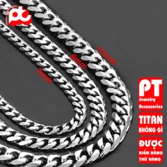 Dây Chuyền Nam Titan Cao Cấp - Phong Cách Mạnh Mẽ, Chống Gỉ Sét, Thiết Kế Đẳng Cấp, Phụ Kiện Thời Trang Nam 10mm
