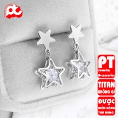 Bông Tai Nam Titan Cao Cấp - Phong Cách Nam Tính, Chống Gỉ, Sang Trọng, Quà Tặng Đặc Biệt - Thiết Kế Hiện Đại, An Toàn Cho Da