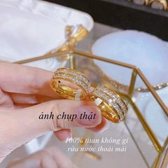 Nhẫn Titan Cao Cấp N21 - Trang Sức Nữ Không Đen, Không Gỉ, Chống Kích Ứng, An Toàn cho Da Nhạy Cảm, Dễ Dàng Tuỳ Chỉnh Kích Thước