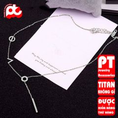 Dây chuyền nữ titan cao cấp thời trang - Thiết kế tinh tế, bền bỉ, chống gỉ, an toàn cho da - Phụ kiện sang trọng cho phái nữ