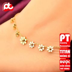 Lắc Chân Nữ Titan Cao Cấp - Phong Cách Thanh Lịch, Không Gỉ, An Toàn Cho Da - Trang Sức Thời Trang Nữ Duyên Dáng