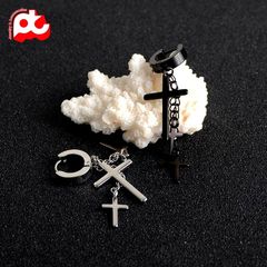 Bông tai inox nam cao cấp 1 chiếc tòn ten thánh giá bấm lỗ tai PT Jewelry & Accessories PTBTNA24 363936