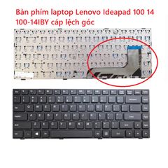 Bàn phím laptop Lenovo Ideapad 100-14IBY - Thay thế mới 100%, màu đen, bảo hành 12 tháng