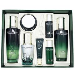 Bộ Chăm Sóc Da Chống Oxy Hóa Ohui Prime Advancer 7 Món - Nước Hoa Hồng, Sữa Dưỡng, Kem và Tinh Chất Dưỡng Ẩm, Làm Sáng Da