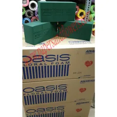 Xốp Cắm Hoa Tươi Oasis Chính Hãng Mã Lai - Thùng 20 Viên Giúp Giữ Nước Tươi Lâu, Thích Hợp Cắm Giỏ Hoa & Bình Hoa