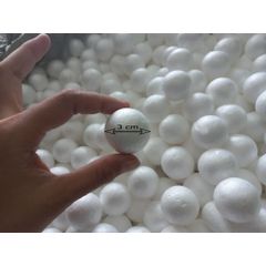Quả Cầu Xốp Trắng 3cm - Bóng Xốp Trang Trí Sự Kiện, Đồ Thủ Công, Hoa, Người Tuyết - 100 Gram