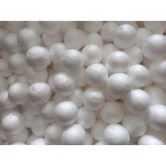 Quả Cầu Xốp Trắng 3cm - Bóng Xốp Trang Trí Sự Kiện, Đồ Thủ Công, Hoa, Người Tuyết - 100 Gram