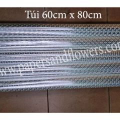 Túi Kiếng Giỏ Quà 60x80cm - 50 Cái Chấm Bi Trắng, Đựng Thú Nhồi Bông Hoặc Món Quà Độc Đáo