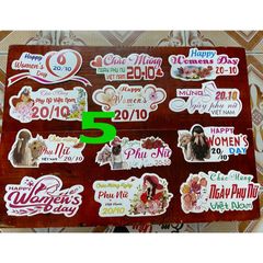 Băng Chữ Chúc Mừng Ngày Phụ Nữ 20/10 và Ngày Nhà Giáo 20/11 Kèm Giỏ Quà - Set 50 Tờ Hình Mẫu Đa Dạng
