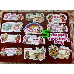 Băng Chữ Chúc Mừng Ngày Phụ Nữ 20/10 và Ngày Nhà Giáo 20/11 Kèm Giỏ Quà - Set 50 Tờ Hình Mẫu Đa Dạng