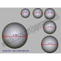 Quả Cầu Xốp 15cm - Combo 2 Trái Dùng Trang Trí Thủ Công, Cắm Hoa Cẩm Tú Cầu, Làm Ông Già Tuyết, Tiệc Cưới