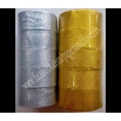 Ruy Băng Kim Tuyến Vàng Bạc 2cm 4cm 5cm x 25yard - Vật Liệu Trang Trí Hộp Quà, Áo May Đồ Thủ Công