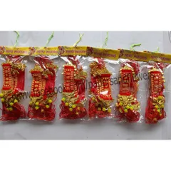 Liễng Vải Treo Trang Trí Mini Tết - 10 Sợi Dây Treo Chúc Mừng Năm Mới, An Khang Thịnh Vượng, Tấn Tài Tấn Lộc
