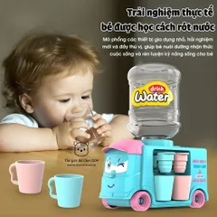 Máy lọc nước đồ chơi mini cho bé hình heo/gấu/xe, máy uống nước nhỏ gọn, bình nước mô phỏng