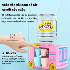 Máy lọc nước đồ chơi mini cho bé hình heo/gấu/xe, máy uống nước nhỏ gọn, bình nước mô phỏng